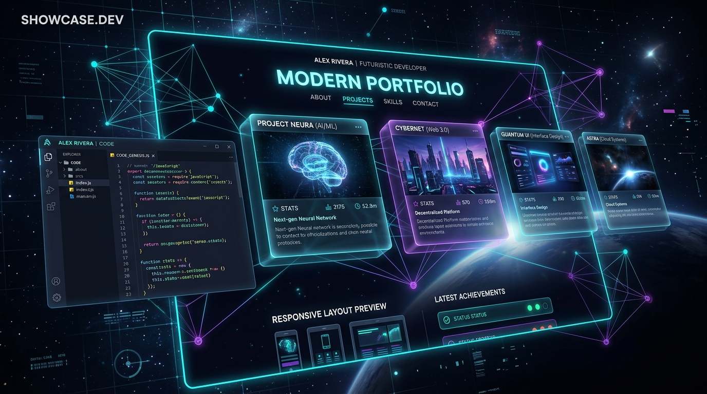 3D Developer Portfolio Mockup