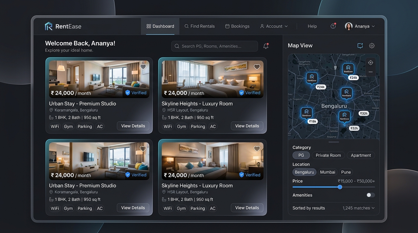 RentEase Platform Mockup